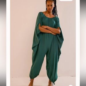 Free People Green Jumpsuit
